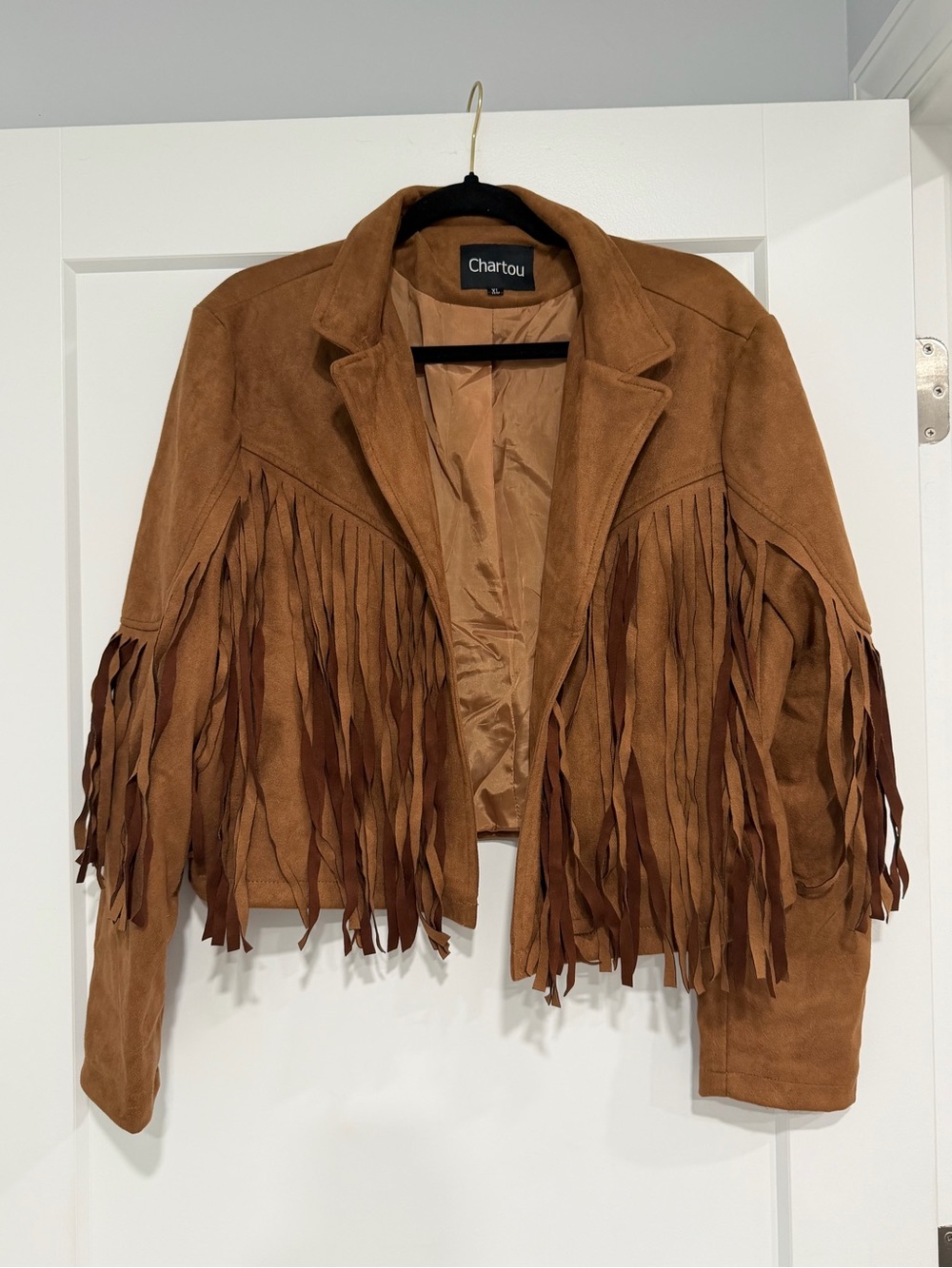 Women's Brown Suede Fringe Jacket